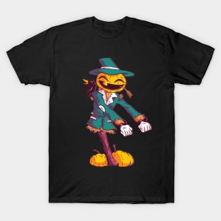 Halloween Scarecrows Pumpkin Floss Dance T-Shirt